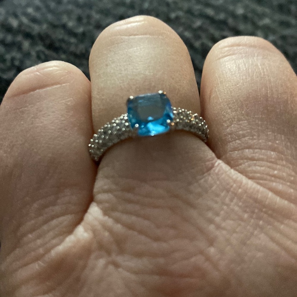 BP Blue Topaz OG Ring November Birthstone